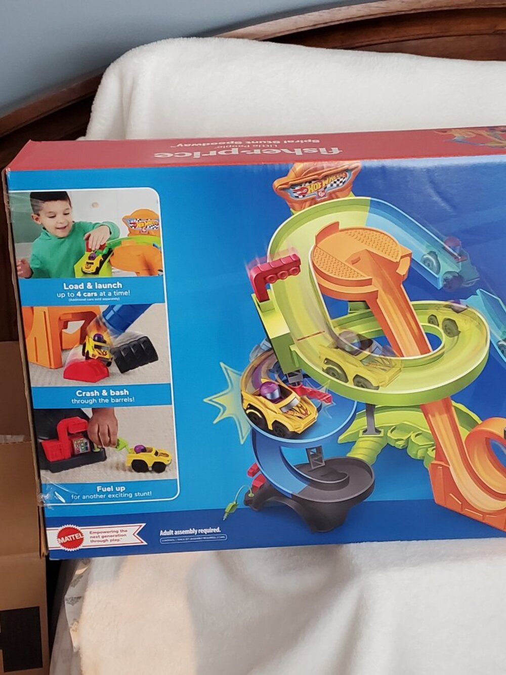 NEW! Little People Hot Wheels Spiral Stunt Speedway Race Track *girls & boys - Picture 8 of 14